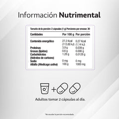 Alfalfa 60 Cápsulas