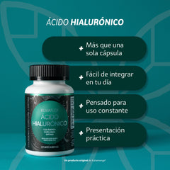 Ácido Hialurónico - Colágeno, Cúrcuma y Ortiga - 30 Tabletas de 860 mg