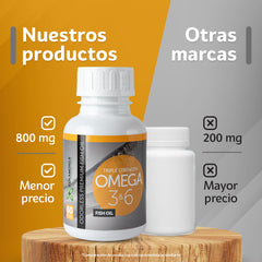 Omega 3 y 6 Aceite de Pescado - 60 cápsulas