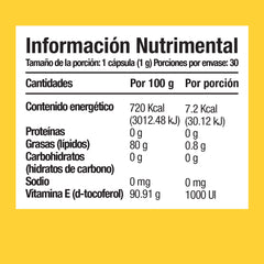 Vitamina E 1000 U.I. 30 cápsulas