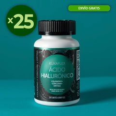 Paquete de 25 Ácido Hialurónico Kukamonga 30 Tabletas