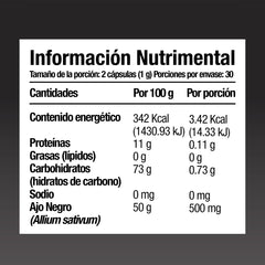 Ajo Negro - Black Garlic 60 Cápsulas
