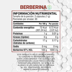 Berberina - 60 Cápsulas de 500 mg - Nowek
