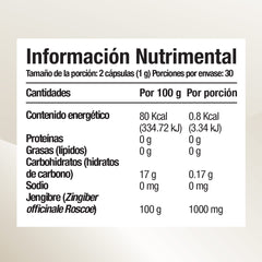 Jengibre 60 cápsulas