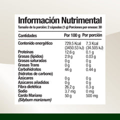 Cardo Mariano - Silimarina 60 cápsulas