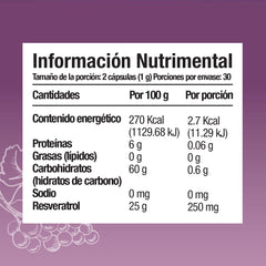 Resveratrol 60 cápsulas