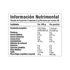 Maca Negra 60 cápsulas