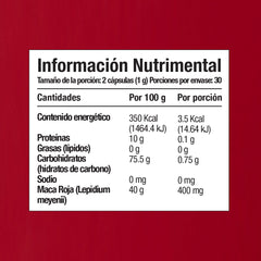 Maca Roja 60 cápsulas