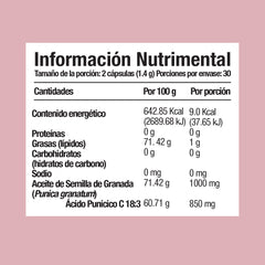 Omega 5 - 60 cápsulas de 700 mg - Semilla de granada
