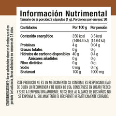 Shatavari 60 cápsulas - Tienda Kukamonga