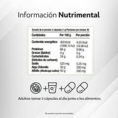 Alga Chlorella 60 cápsulas