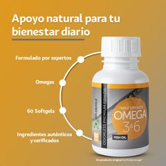 Omega 3 y 6 Aceite de Pescado - 60 cápsulas