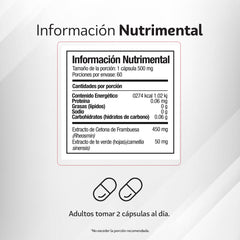 Raspberry Ketones - Cetonas de Frambuesa 60 cápsulas