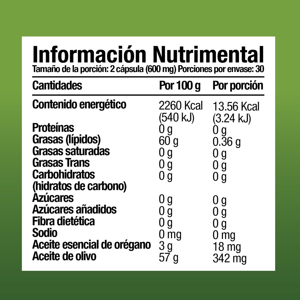 Aceite de Orégano Silvestre - 60 cápsulas