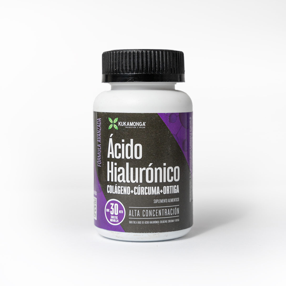 Ácido Hialurónico - Colágeno, Cúrcuma y Ortiga - 30 Tabletas de 860 mg