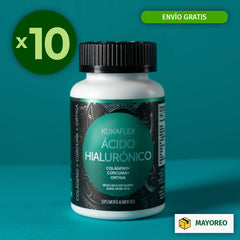 Paquete de 10 Ácido Hialurónico Kukamonga 30 Tabletas