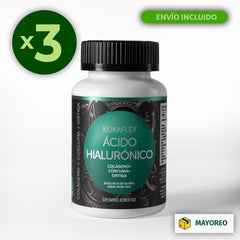 Paquete de 3 Ácido Hialurónico Kukamonga 30 Tabletas