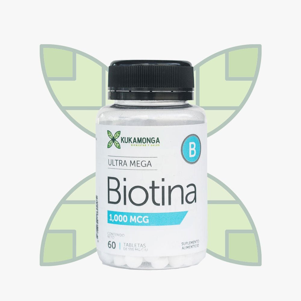 Biotina 1000 mcg 60 tabletas Kukamonga - Tienda Kukamonga