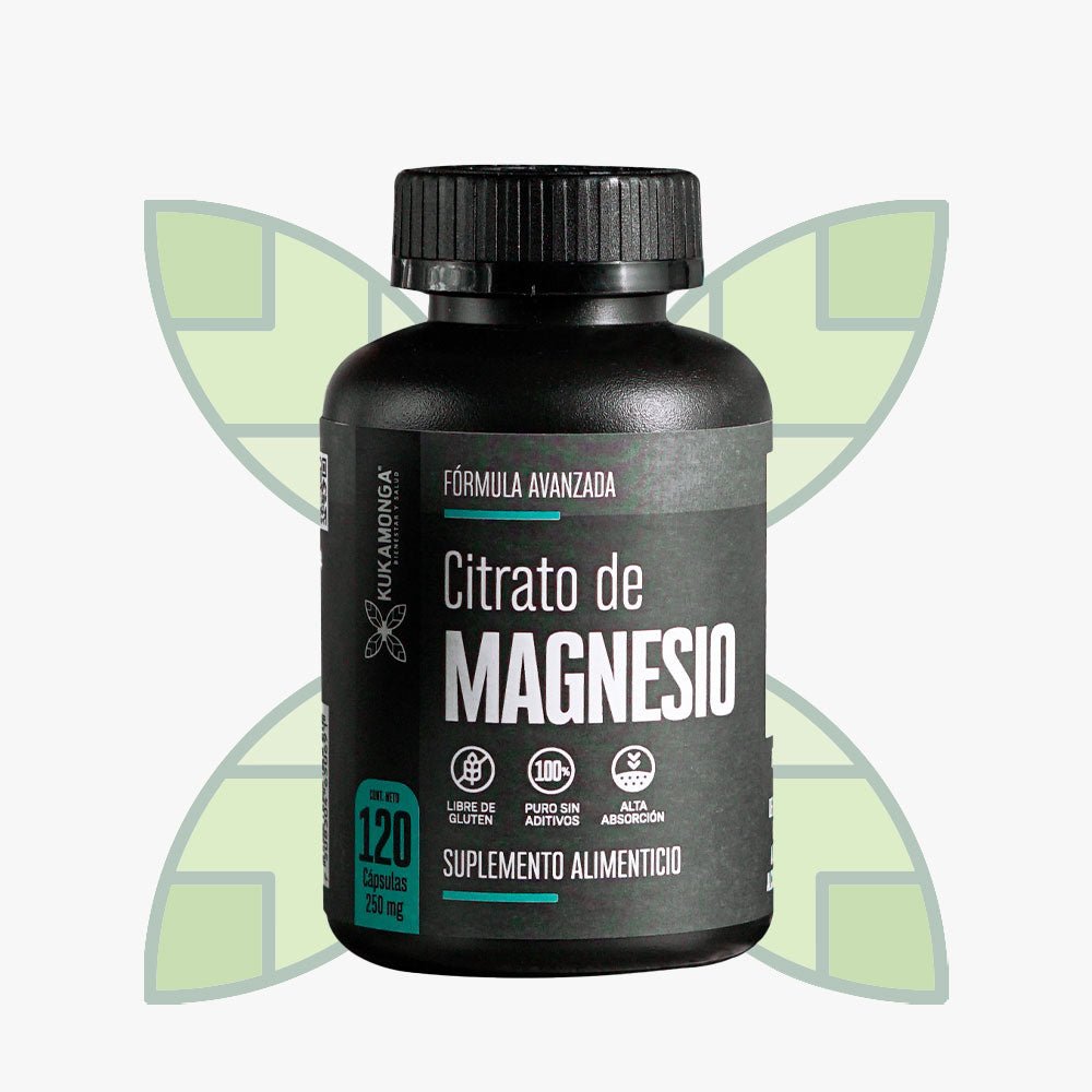 Citrato de Magnesio 120 Cápsulas - Tienda Kukamonga