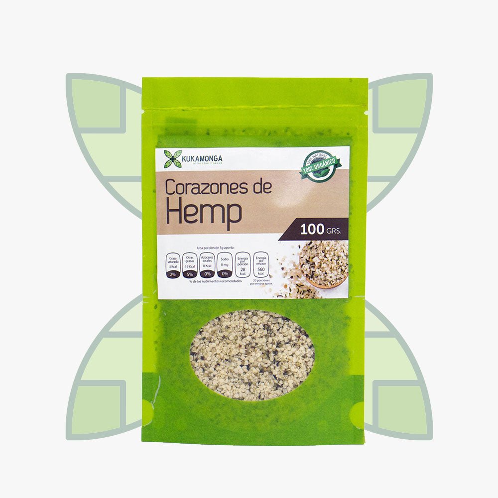 Corazones de Hemp 100 gr Kukamonga - Tienda Kukamonga