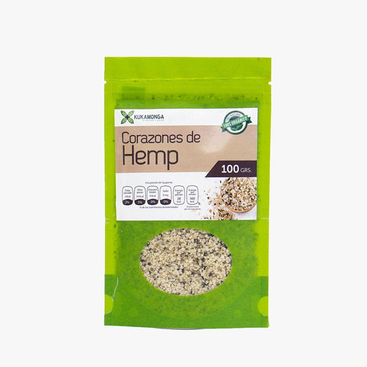 Corazones de Hemp 100 gr Kukamonga - Tienda Kukamonga