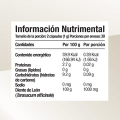 Diente de León - 60 cápsulas
