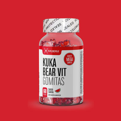 Kuka Bear Vit - complejo de vitaminas en gomitas sabor sandía - Tienda Kukamonga