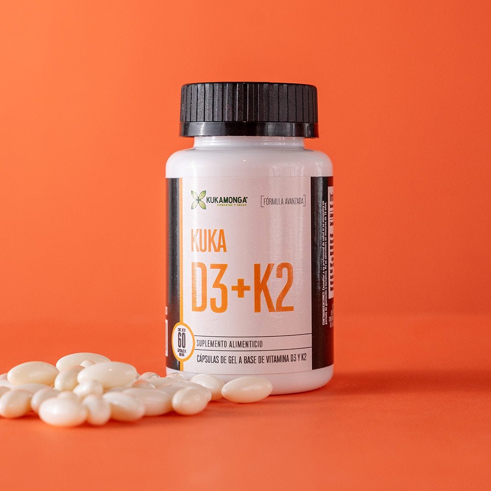 Kuka D3+K2 - Vitaminas D3 y K2 60 cápsulas - Tienda Kukamonga