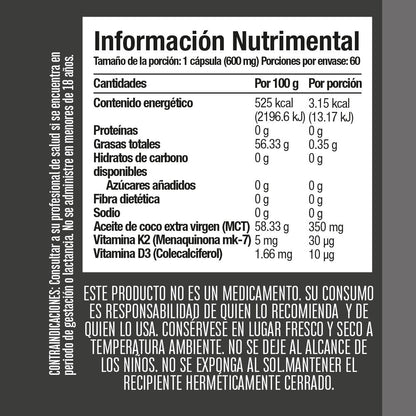 Kuka D3+K2 - Vitaminas D3 y K2 60 cápsulas - Tienda Kukamonga