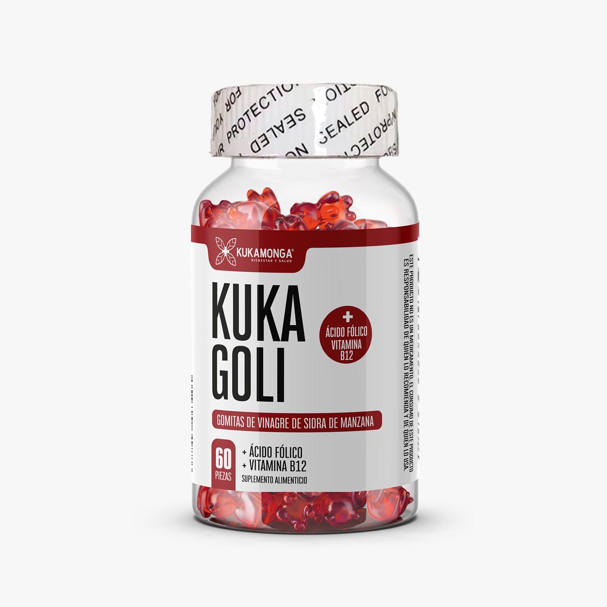 Kuka Goli gomitas sidra de manzana, ácido fólico y vitamina B12 - Tienda Kukamonga