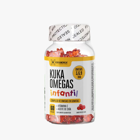 Kuka Omegas Infantil - 60 gomitas frutos - Tienda Kukamonga