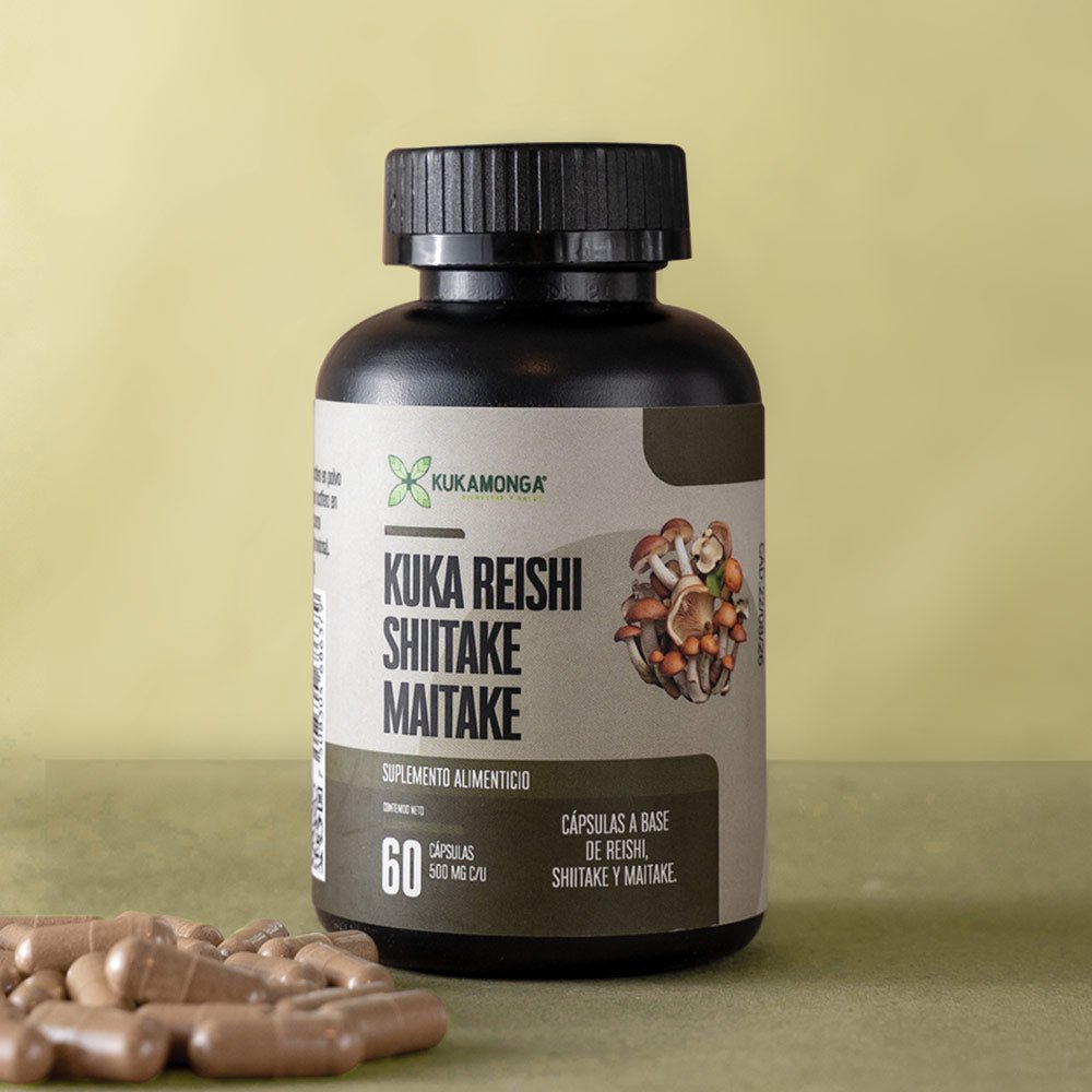 Kuka Reishi Siitake Maitake 60 cápsulas - Tienda Kukamonga