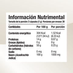 Neem - 60 cápsulas