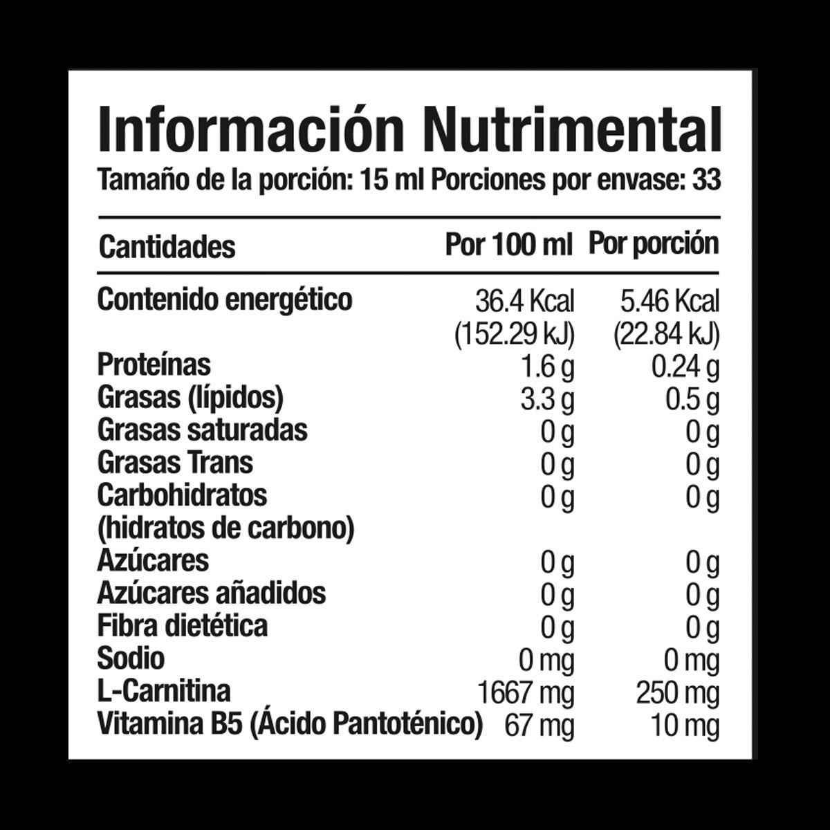 l carnitina ingredientes L-Carnitina Líquida 500 ml – Tienda Kukamonga