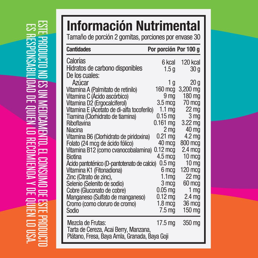 Multi Gomi - Complejo de vitaminas infantil 60 pzas. - Tienda Kukamonga