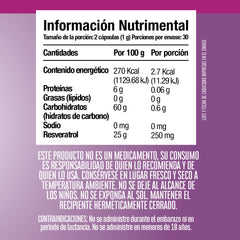 Resveratrol 60 cápsulas