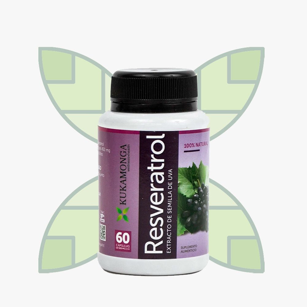 Resveratrol 60 Cápsulas Kukamonga - Tienda Kukamonga