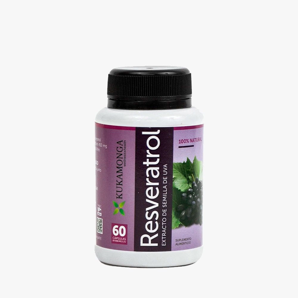 Resveratrol 60 Cápsulas Kukamonga - Tienda Kukamonga