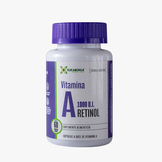 Vitamina A 60 cápsulas 200 mg - Tienda Kukamonga