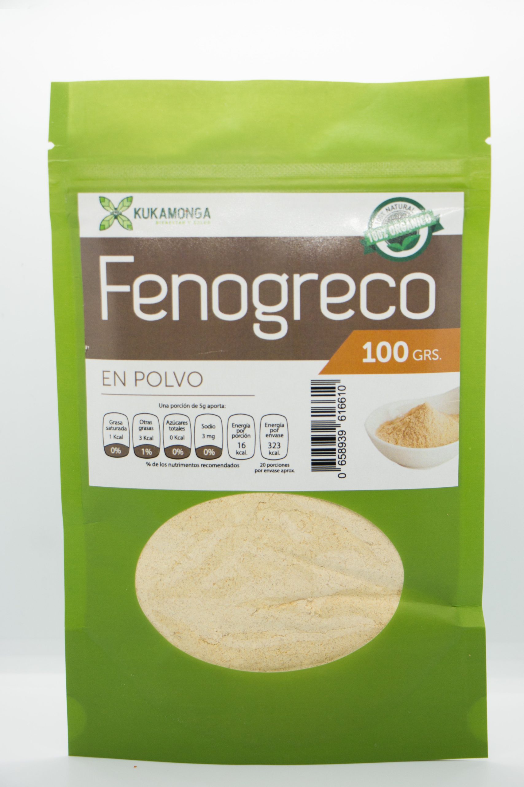 Fenogreco en Polvo 100 gr Kukamonga