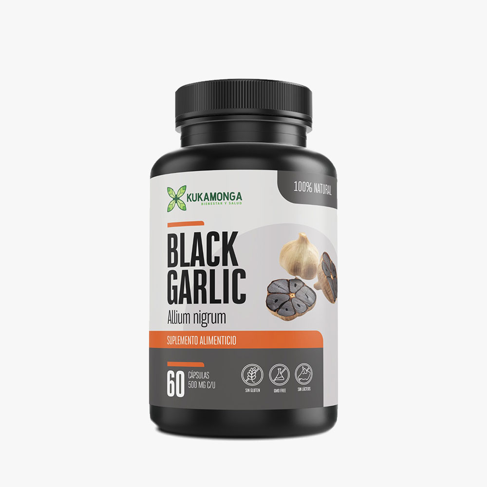 Ajo Negro – Black Garlic 60 Cápsulas Kukamonga
