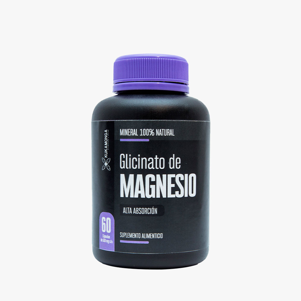 Glicinato de Magnesio 60 Cápsulas Kukamonga
