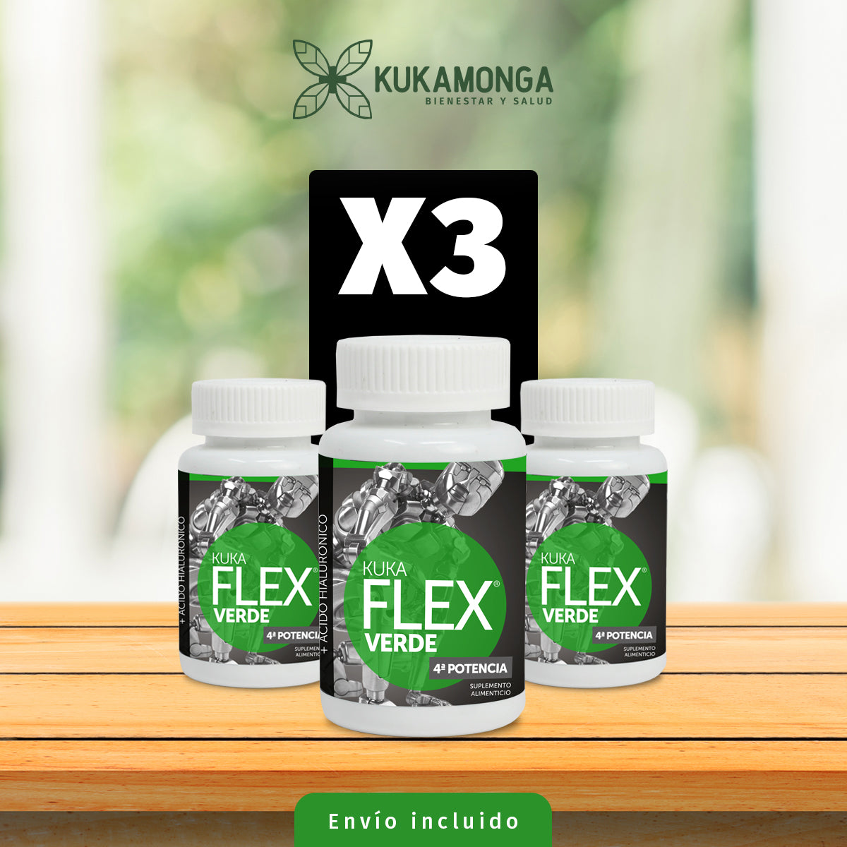 Paquete de 3 Kuka Flex Verde (30 Tabletas) – Kukamonga