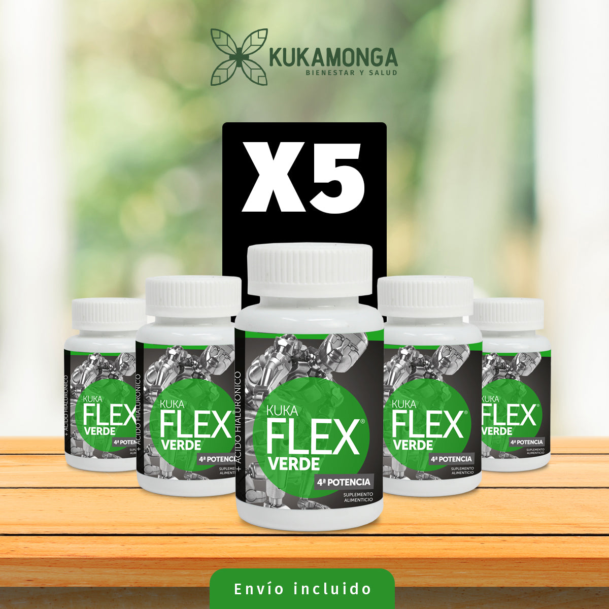 Paquete de 5 Kuka Flex Verde (30 Tabletas) – Kukamonga