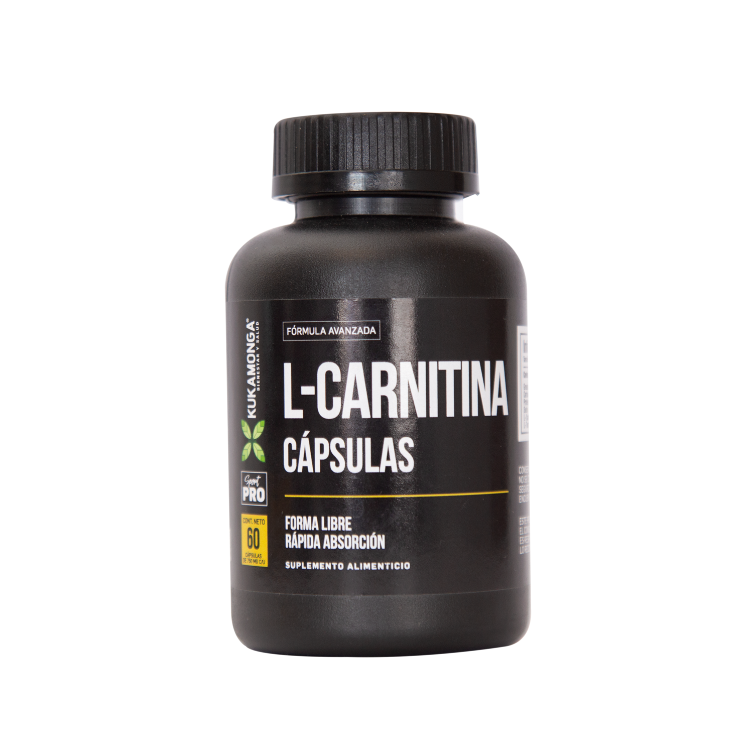 L-Carnitina 60 cápsulas 750 mg Kukamonga