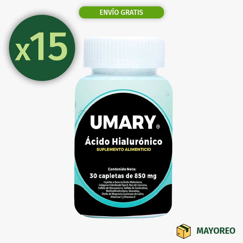 Paquete de 15 Ácido Hialurónico UMARY 30 Tabletas